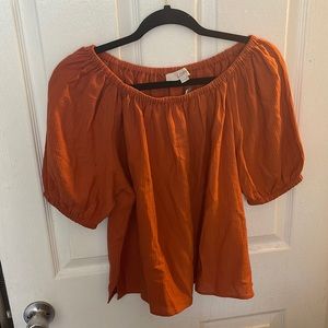 LOFT orange/rust blouse